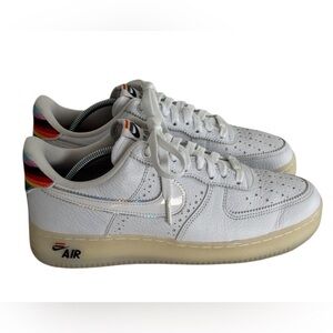 Nike CV0258-100 Air Force 1 Low Be True Multicolor White Men's Size 8